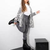 Pinko Kids Cardigan Grigio con Logo All-over per Bambine
