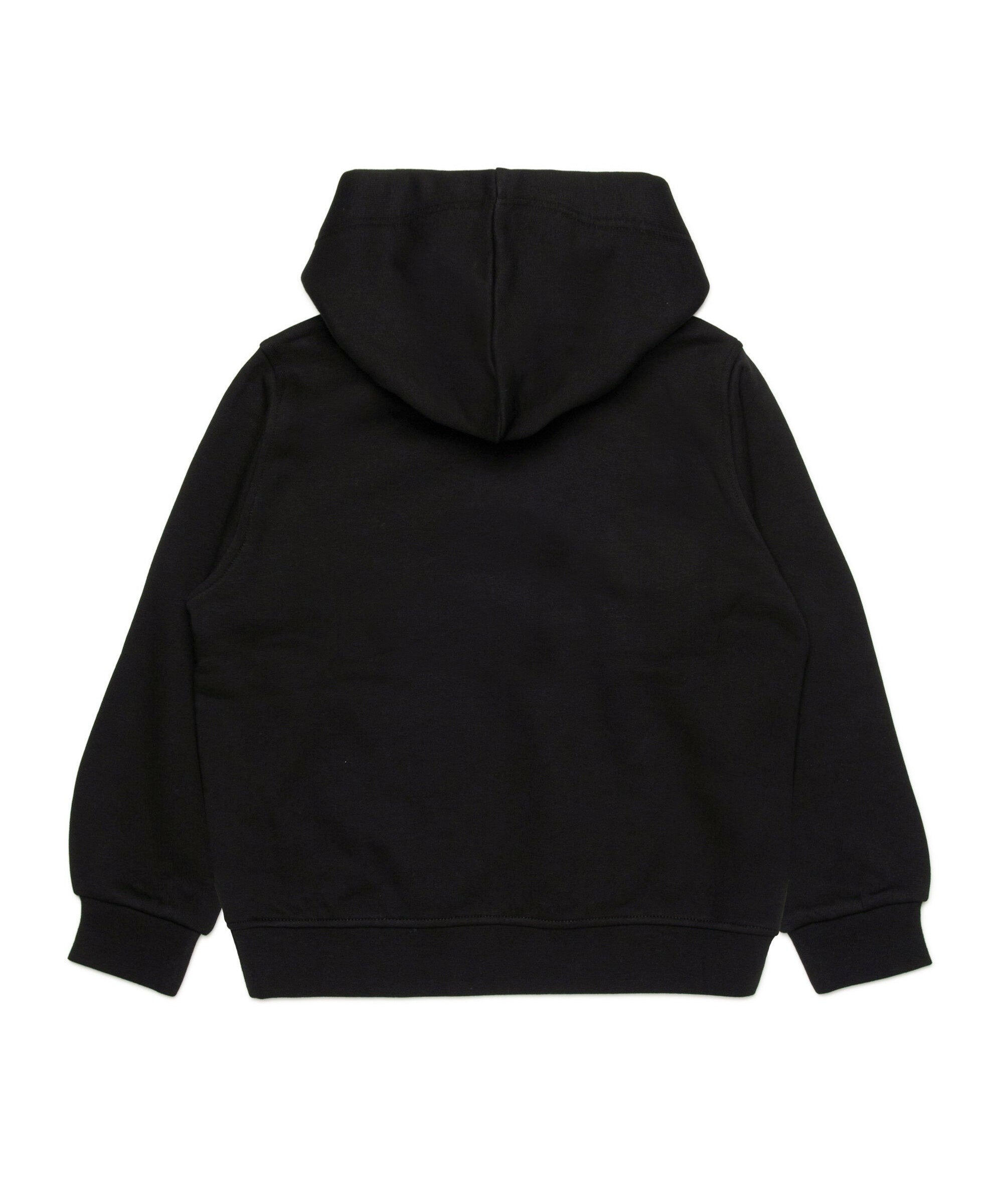 Diesel Kids Felpa Nera con Cappuccio per Bambini (retro)