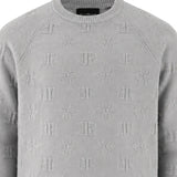 John Richmond Kids Maglione Grigio All-Over per Bambini