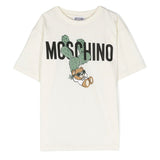 Moschino Kids T-shirt Bianca con Stampa Teddy Bear