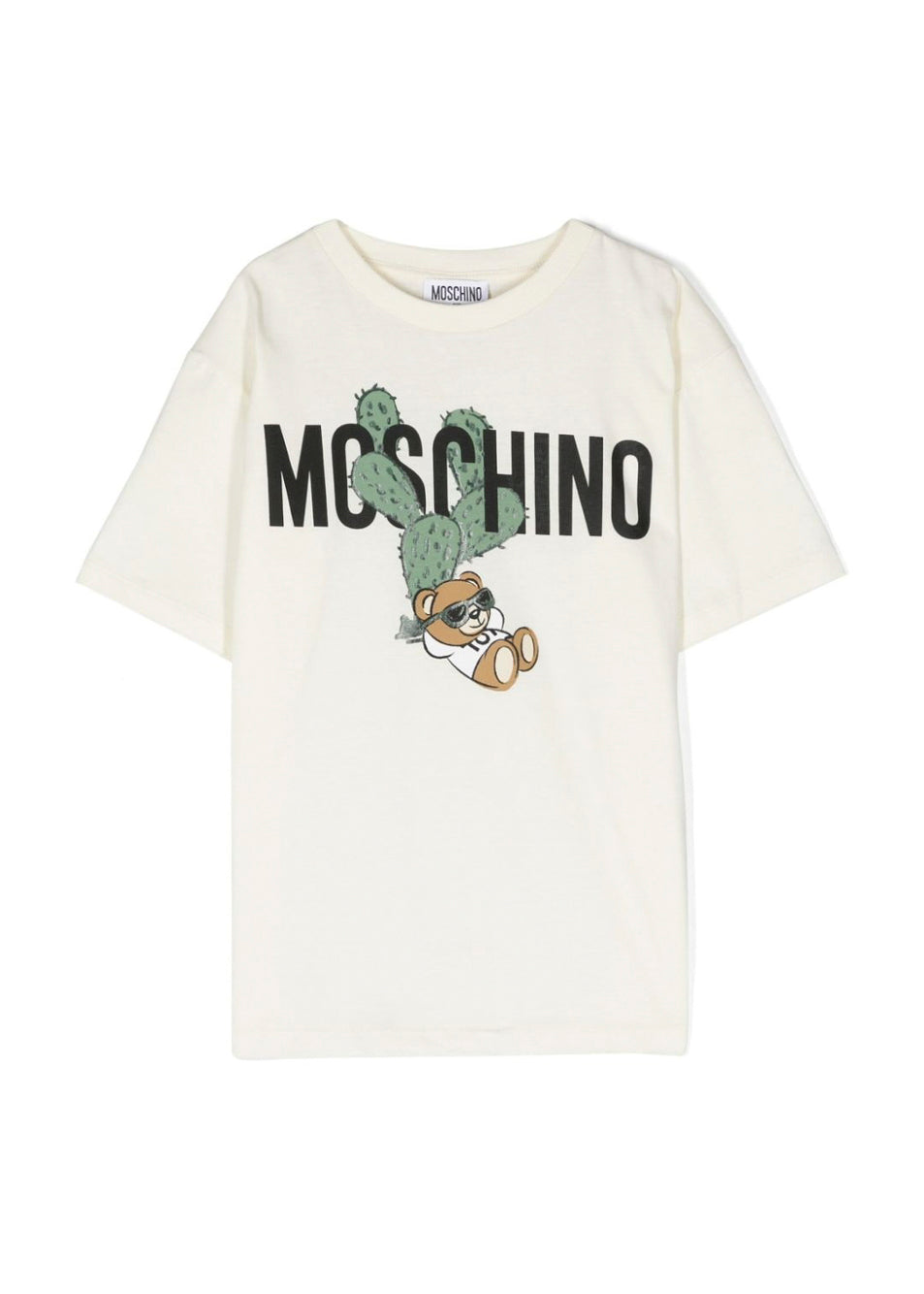 Moschino Kids T-shirt Bianca con Stampa Teddy Bear