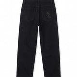 Patrizia Pepe Kids Pantalone Nero con Ricamo Logo sul Retro per Bambine