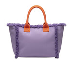 F**K Kids Maxi Borsa Viola e Arancione con Logo per Bambine