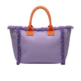 F**K Kids Maxi Borsa Viola e Arancione con Logo per Bambine