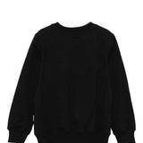 Moschino Kids Felpa Girocollo Nera con Patch Logo per Bambini