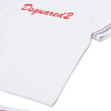 Dsquared2 Kids Pigiama Bianco con Banda Elasticizzata per Bambine