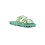 Sensi Kids Jelly Sandalo Verde Salvia Doppia Fascia per Bambine (fronte)