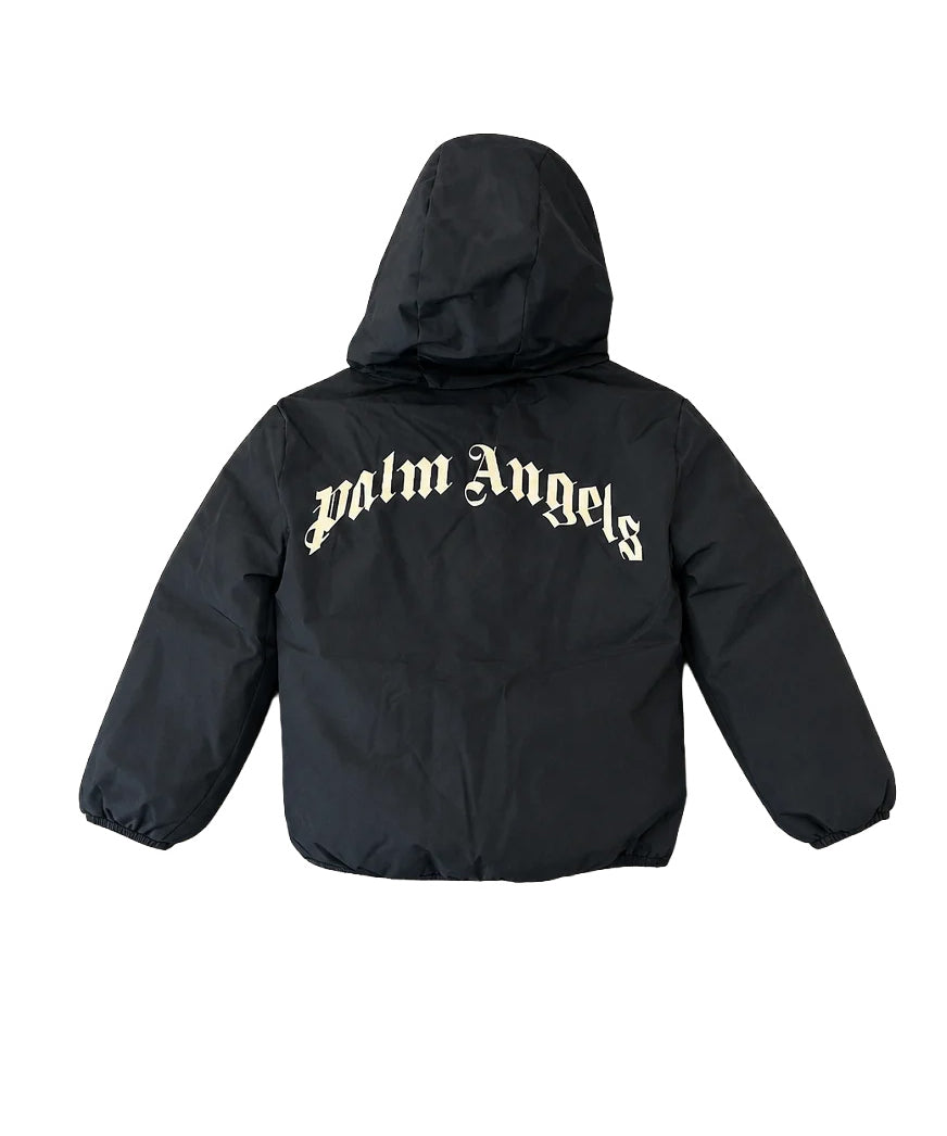Palm Angels Kids Giubbino Nero con Logo per Bambini