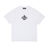 Dsquared2 Kids White T-shirt with Leaf Print