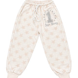 Art Super Money Kids Pantalone Bianco Fantasia Stella con Strass per Bambini