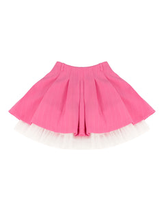 A'lapage Kids Gonna Gessata Fucsia con Tulle per Bambine