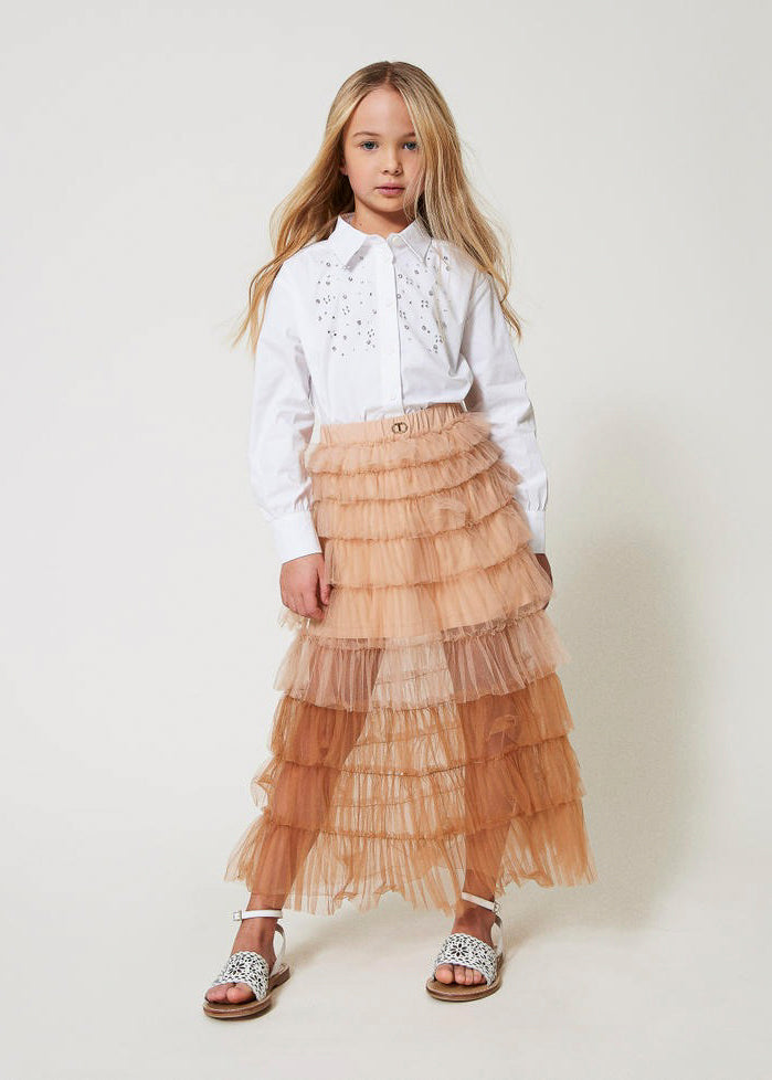 Twinset Kids Gonna in Tulle Canapa per Bambine