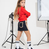 Dsquared2 Kids Beige Gabardine Skirt for Girls