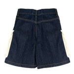 Yes London Kids Bermuda in Denim con Tasconi Beige per Bambini