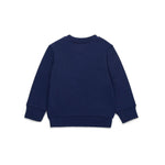Diesel Kids Felpa Blu con Stampa Logo Oval D per Neonati (retro)