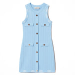 Twinset Kids Abito Celeste con Logo per Bambine ( still life)