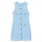 Twinset Kids Abito Celeste con Logo per Bambine ( still life)