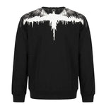 Marcelo Burlon County of Milan Kids Felpa Nero con Stampa Ali Bianco per Bambini