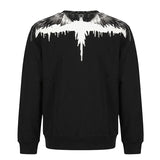 Marcelo Burlon County of Milan Kids Felpa Nero con Stampa Ali Bianco per Bambini