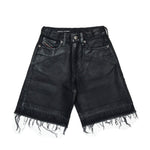 Diesel Kids Bermuda Neri Taglio Vivo per Bambini