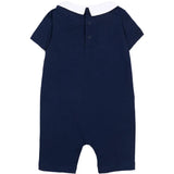 Moschino Kids Pagliaccetto Blu con Logo Teddy Bear per Neonati