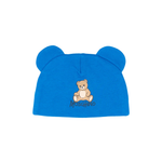 Moschino Kids Cappello Principess Blue con Stampa Teddy per Neonati