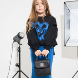MSGM Kids Borsa a Tracolla Nera per Bambine