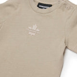 Dsquared2 Kids Beige Leaf Print T-shirt for Babies