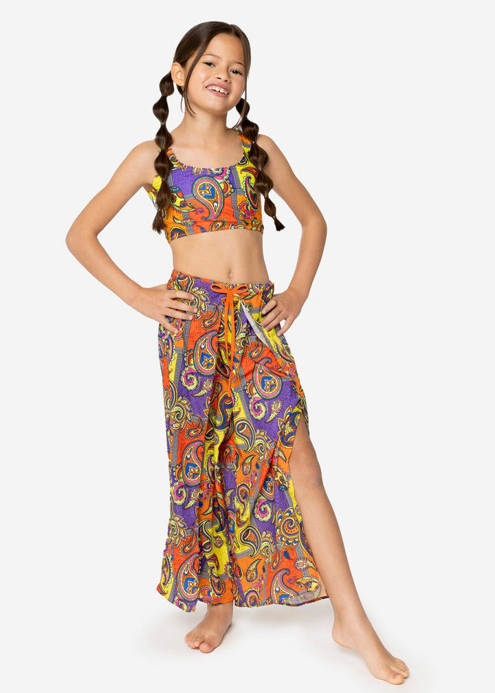 4GIVENESS Girls' Cashmere Patterned Swimsuit Trousers Cover Up