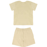 Msgm Kids Completo 2pz Sabbia con Logo per Neonati