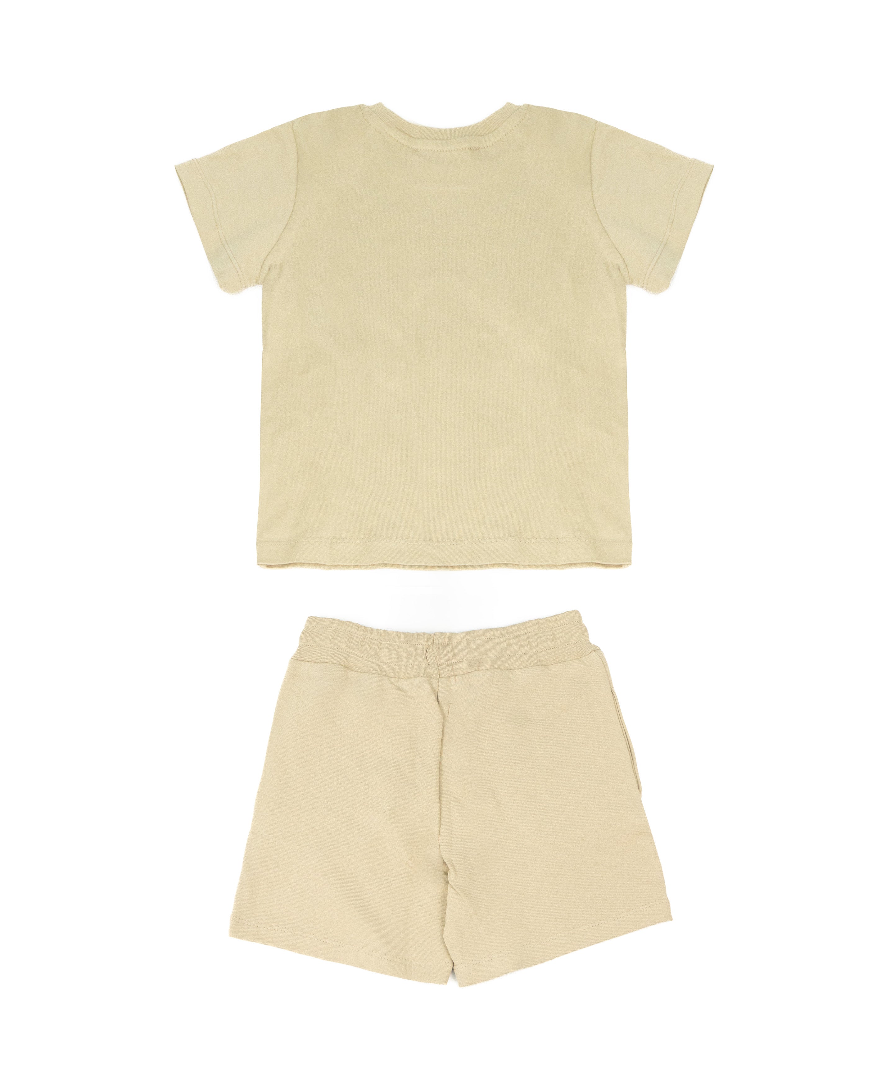 Msgm Kids Completo 2pz Sabbia con Logo per Neonati