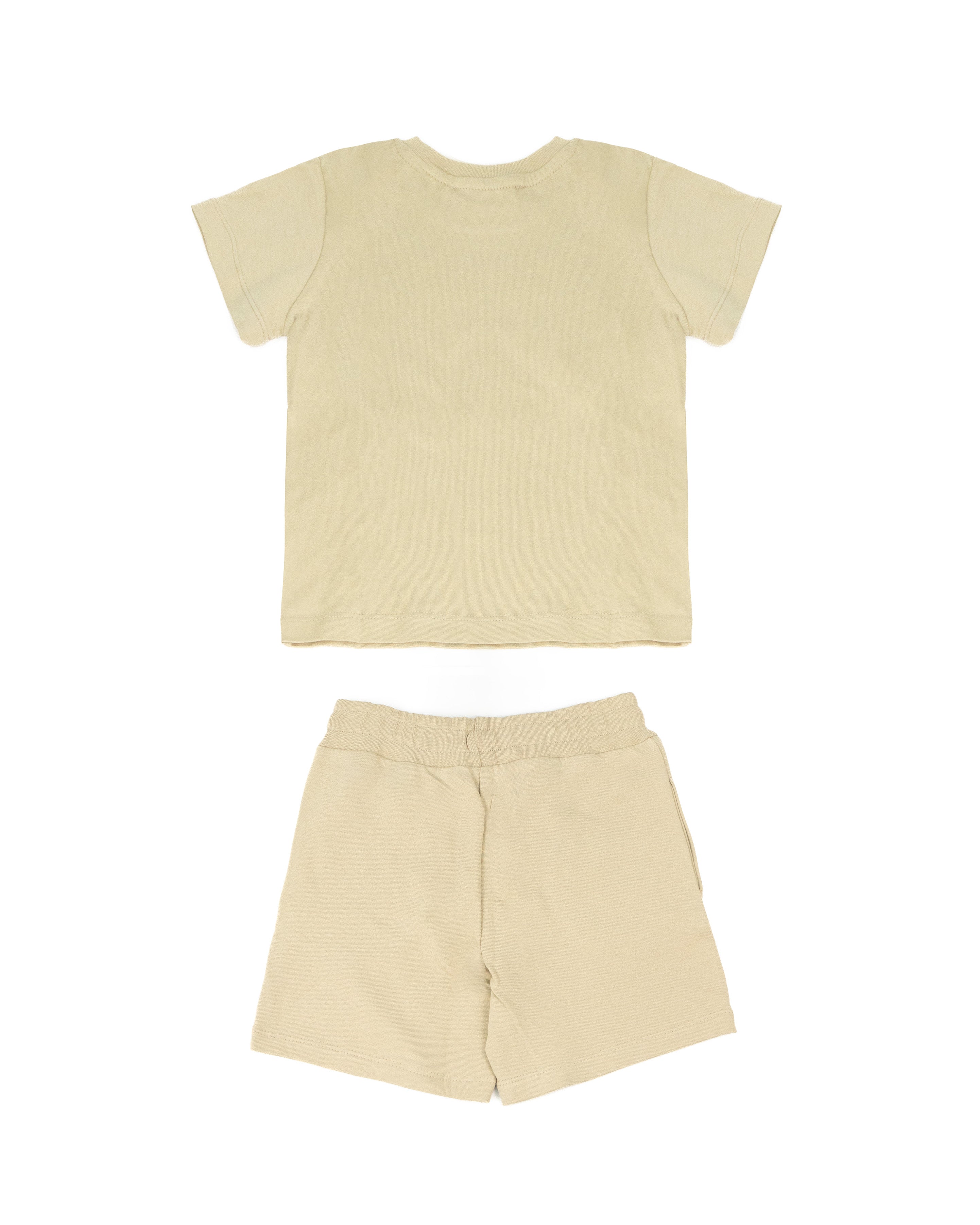 Msgm Kids Completo 2pz Sabbia con Logo per Neonati