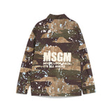 MSGM Kids Camicia Camouflage Paint Effect per Bambini