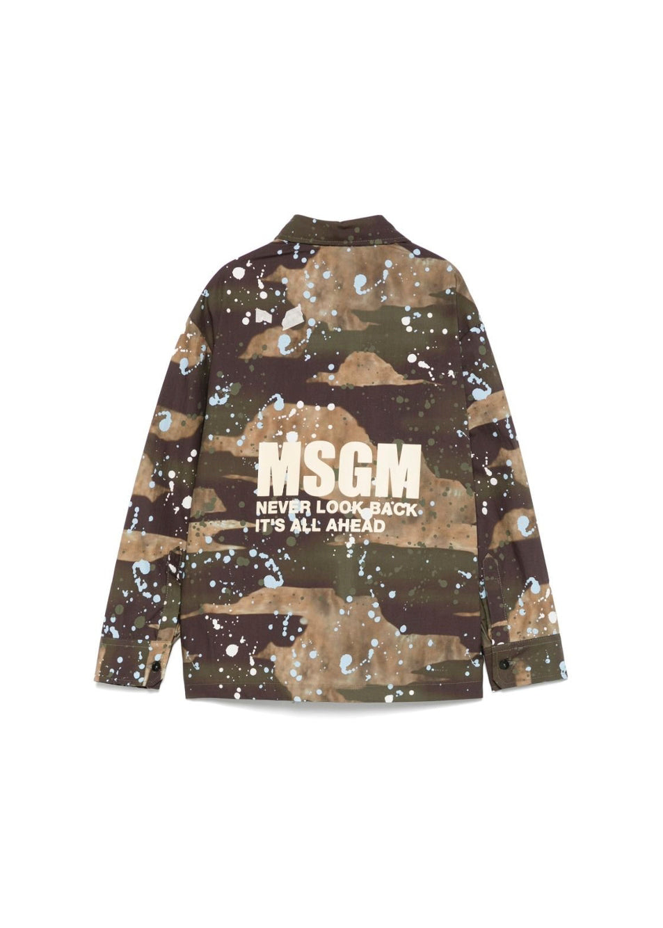 MSGM Kids Camicia Camouflage Paint Effect per Bambini