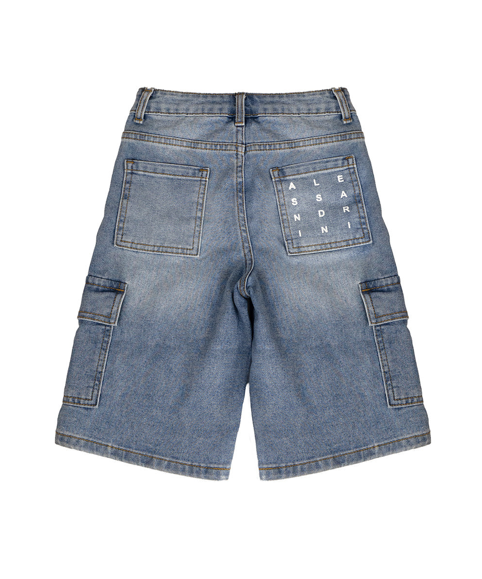 Daniele Alessandrini Kids Short in Denim per Bambini