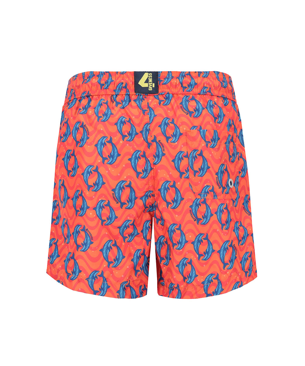 4giveness Kids Short Arancione Fantasia Delfini per Bambini