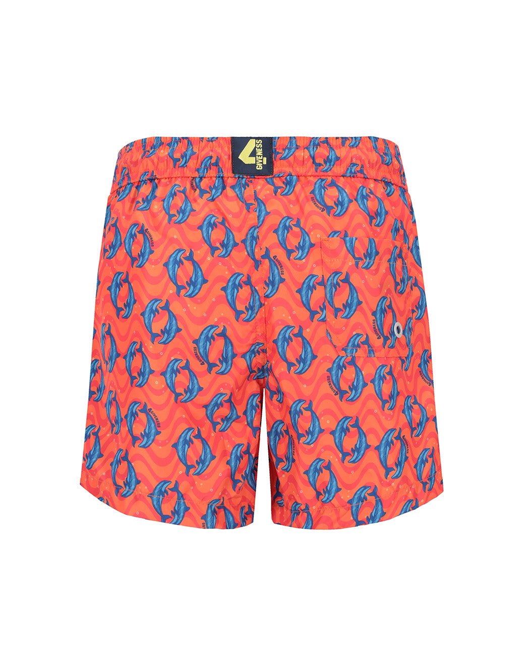 4giveness Kids Short Arancione Fantasia Delfini per Bambini