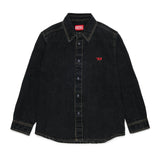 Diesel Kids Giubbino in Denim Nero per Bambini