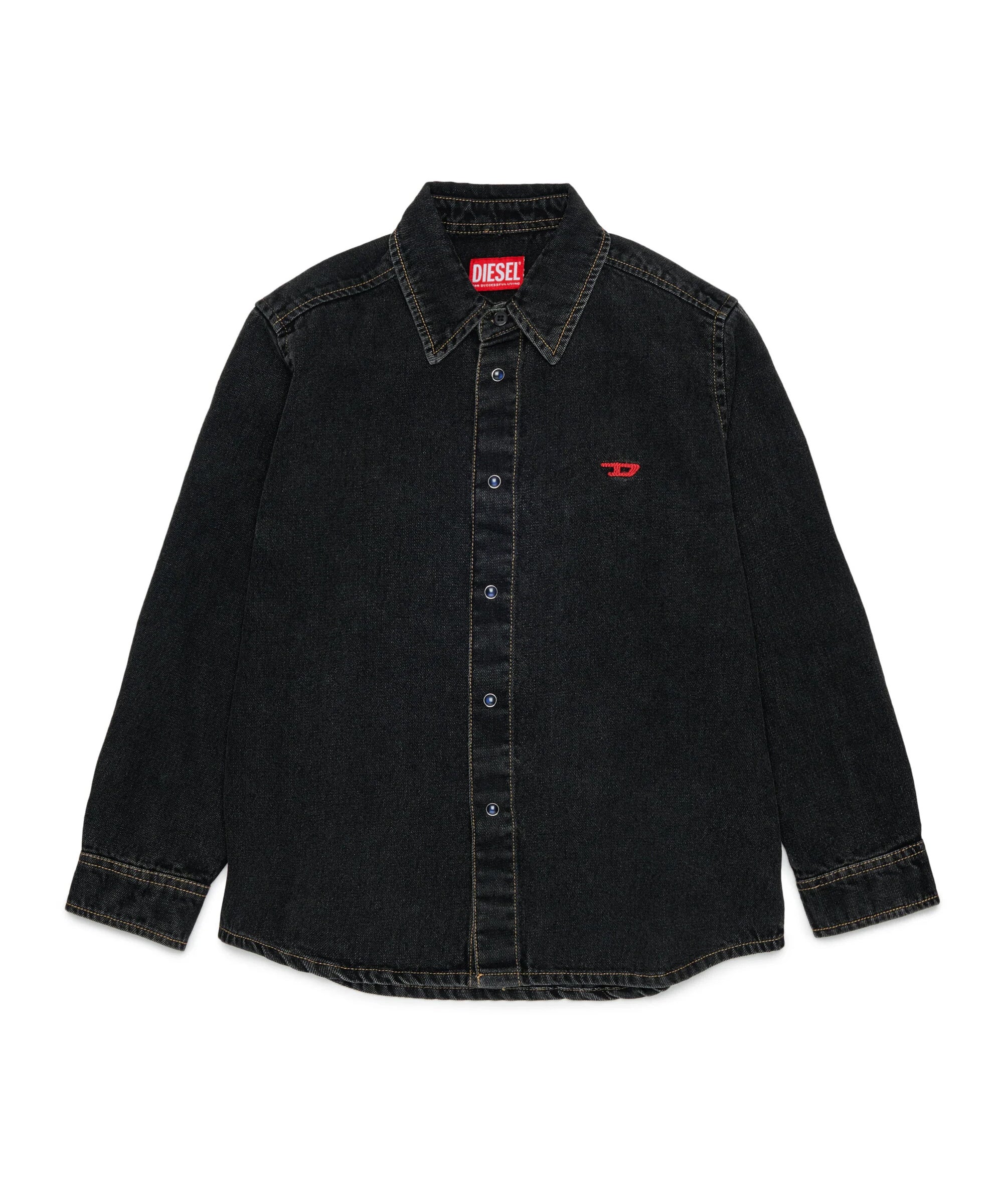 Diesel Kids Giubbino in Denim Nero per Bambini