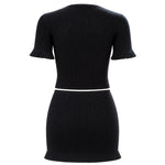 Elisabetta Franchi La Mia Bambina Completo Maglia e Gonna Nero con Tulle per Bambine