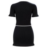 Elisabetta Franchi La Mia Bambina Completo Maglia e Gonna Nero con Tulle per Bambine