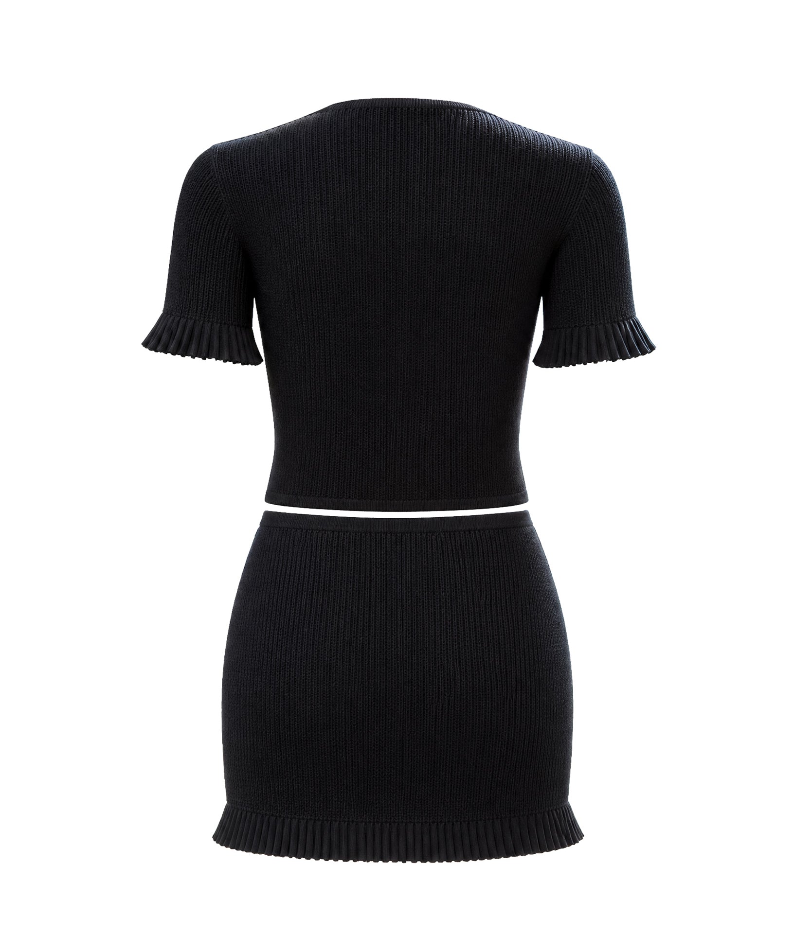Elisabetta Franchi La Mia Bambina Completo Maglia e Gonna Nero con Tulle per Bambine