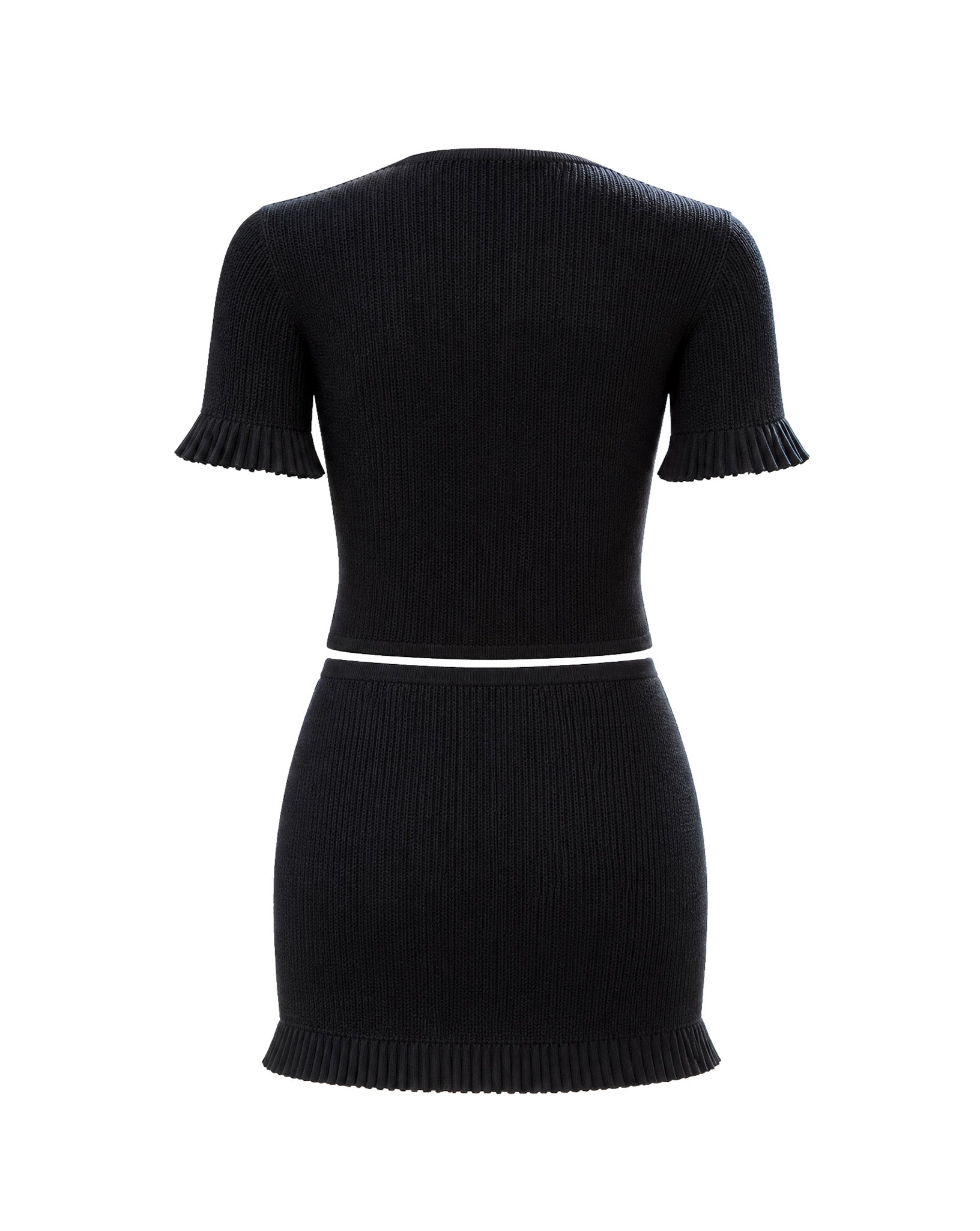 Elisabetta Franchi La Mia Bambina Completo Maglia e Gonna Nero con Tulle per Bambine