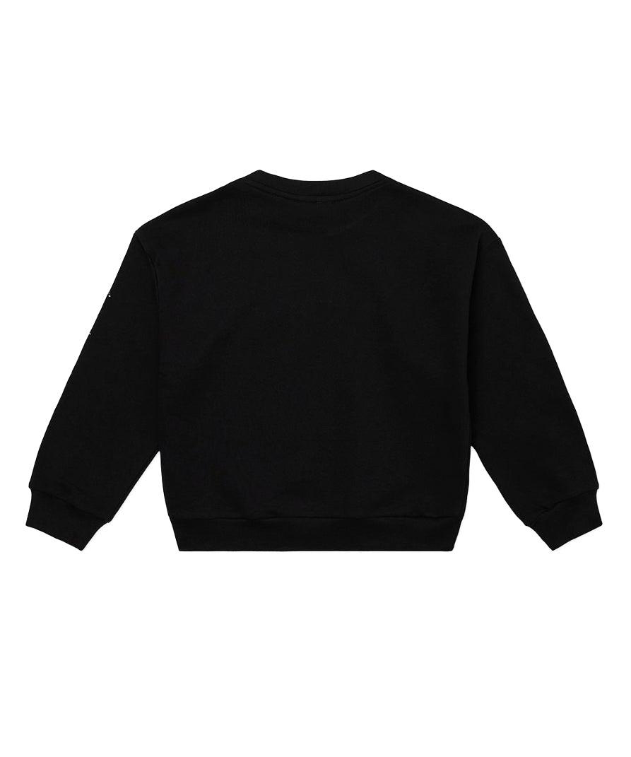 Iceberg Kids Felpa Nera con Applicazione Borchie per Bambine (retro)