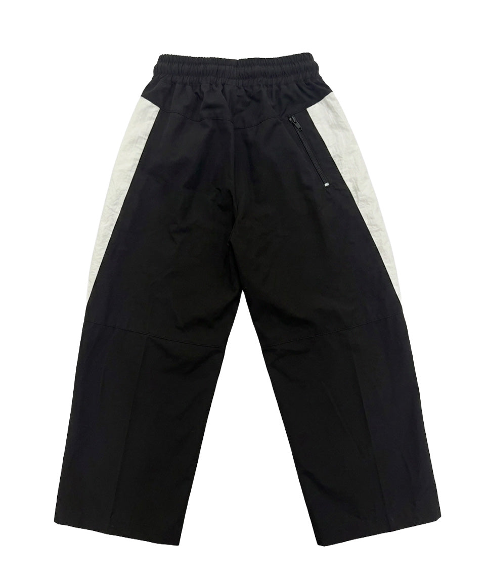 Yes London Kids Pantalone Nero e Bianco con Patch Logo per Bambini