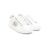 Elisabetta Franchi La Mia Bambina Sneakers Bassa Bianca/Oro per Bambine