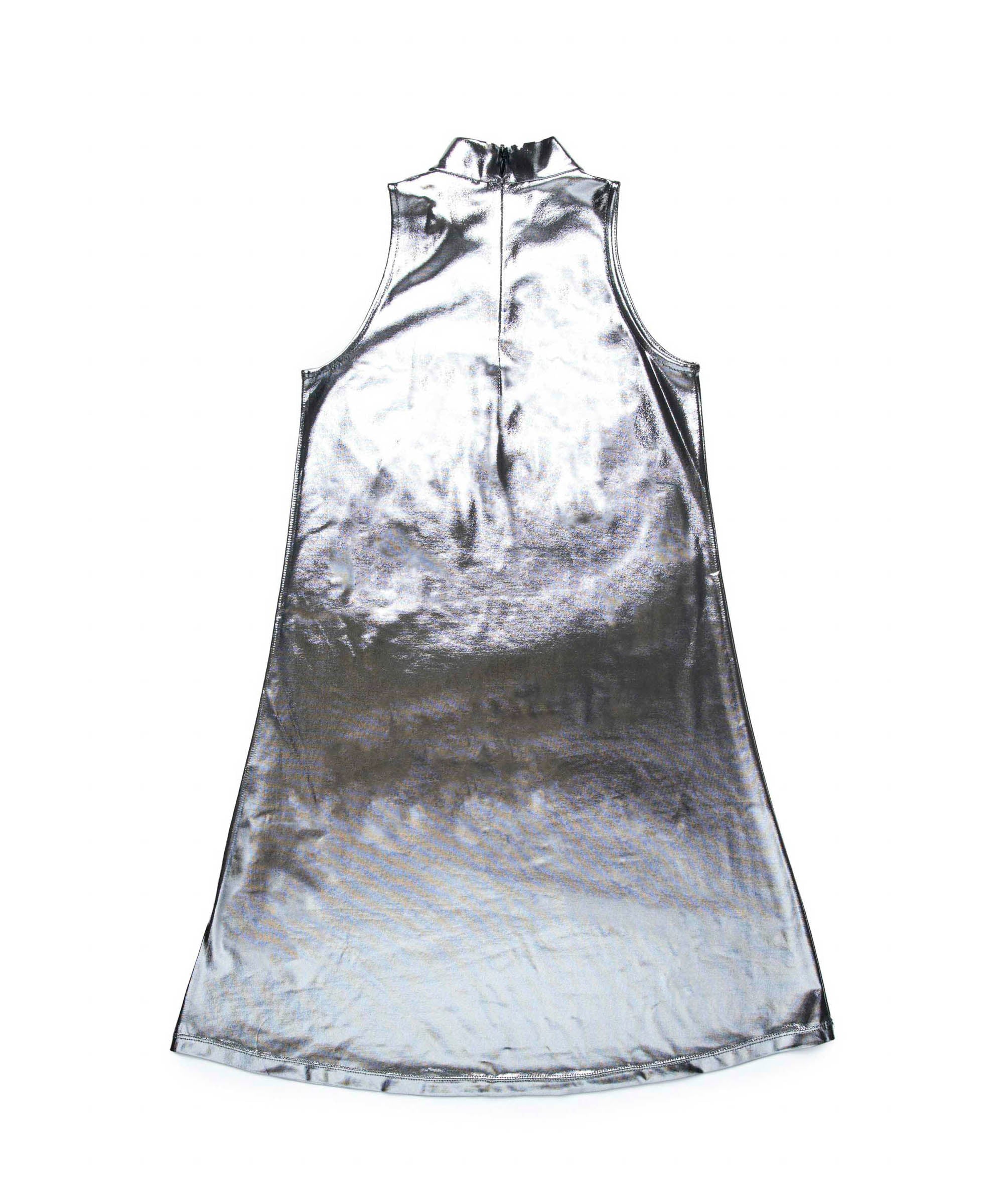 Diesel Kids Abito Argento Metallizzato con Oval D per Bambine