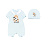 Moschino Kids Tutina con Cappellino con Stampa per Neonati