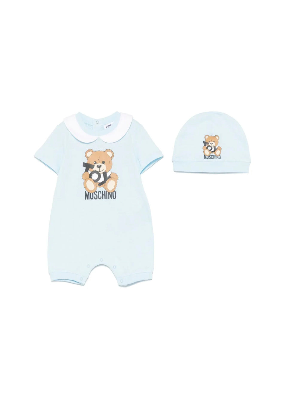 Moschino Kids Tutina con Cappellino con Stampa per Neonati