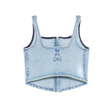 Patrizia Pepe Top in Denim per Bambine